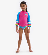 Girls Rainbow Stripe Rashguard Set | Hatley Swimwear