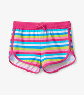 Girls Rainbow Stripes Swim Shorts | Hatley Swimwear