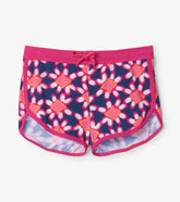 Girls Shibori Flowers Swim Shorts | Hatley Swimwear