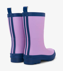 Girls/Baby & Toddler Lilac And Navy Matte Rain Boots | Hatley Rainwear