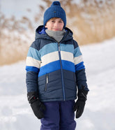 Girls/Boys Black & Blue Puffer Jacket | Hatley Outerwear