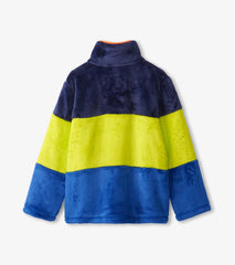 Girls/Boys Blue & Green Fleece Jacket | Hatley Sweaters