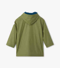 Girls/Boys Boys Forest Green Zip-Up Rain Jacket | Hatley Rainwear