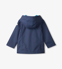 Girls/Boys Navy Zip-Up Lightweight Rain Jacket | Hatley Rainwear