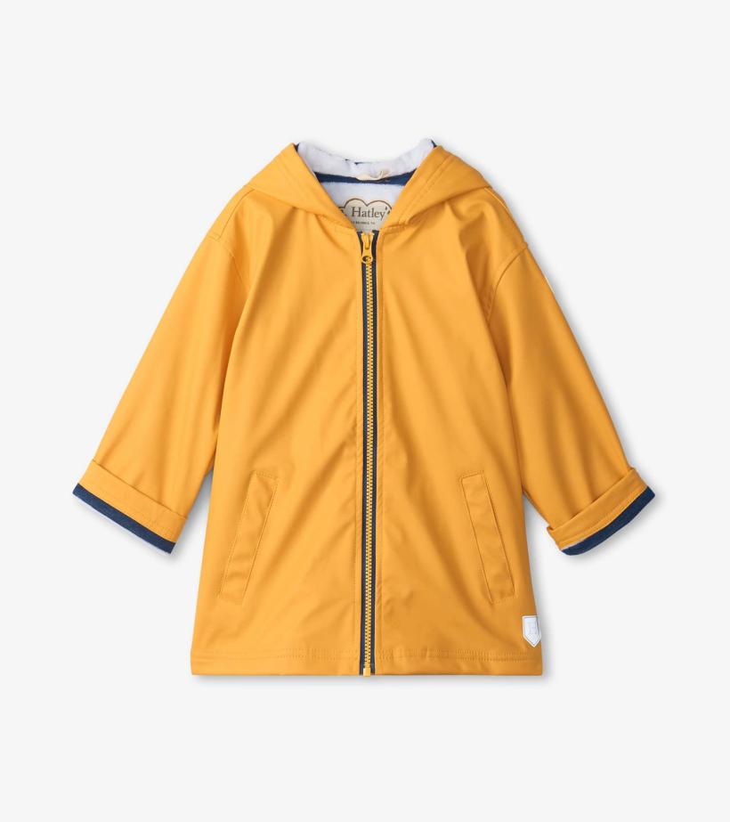 Girls/Boys Yellow Zip-Up Rain Jacket | Hatley Rainwear