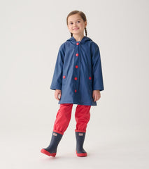 Girls/Boys/Baby & Toddler Navy & Red Matte Rain Boots | Hatley Rainwear