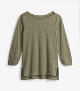 Women 3/4 Sleeve Breton - Loden Green | Hatley Tops