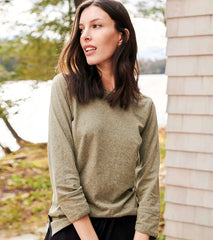 Women 3/4 Sleeve Breton - Loden Green | Hatley Tops
