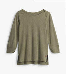 Women 3/4 Sleeve Breton - Loden Green | Hatley Tops