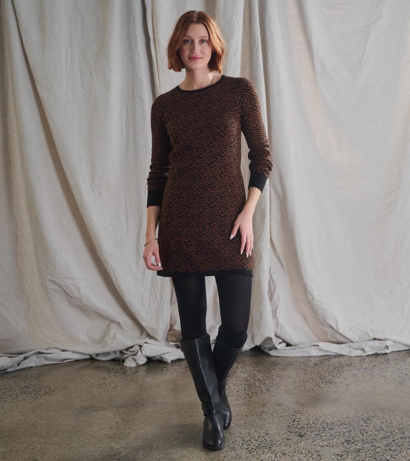 Women Abigail Sweater Dress - Art Deco Dots | Hatley Dresses