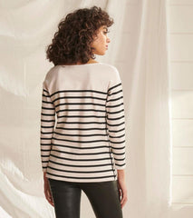 Women Ali Breton Top - Cream Melange Stripes | Hatley Tops