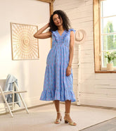 Women Aria Midi Dress - Rainbow Feather Dobby | Hatley Dresses