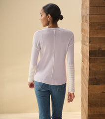 Women Avery Sweater - Lilac Stripes | Hatley Sweaters