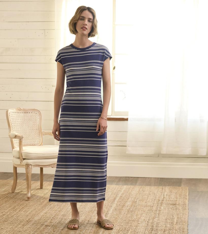 Women Blake Dress - Patriot Blue Stripes | Hatley Dresses