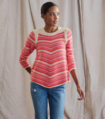 Women Chevron Swing Sweater - Dawn Sky Stripes | Hatley Sweaters