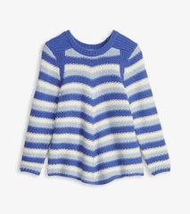 Women Chevron Swing Sweater - Navy Blue | Hatley Sweaters