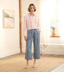 Women Cindy Blouse - Rose Ribbon Stripe | Hatley Tops