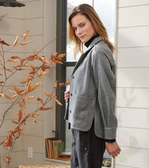 Women Emily Relaxed Blazer - Charcoal Melange | Hatley Sweaters