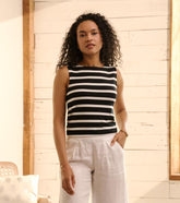 Women Everyday Tank - Caviar Stripes | Hatley Tops