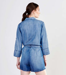 Women Giselle Romper - Medium Blue Wash | Hatley Dresses