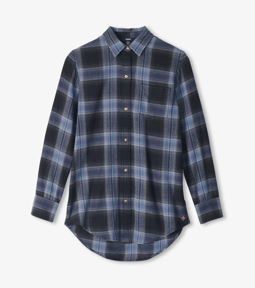 Women Lara Tunic - Caviar Plaid | Hatley Tops