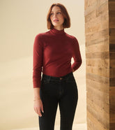 Women Mock Neck Top - Russet Brown | Hatley Tops