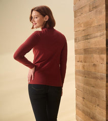 Women Mock Neck Top - Russet Brown | Hatley Tops