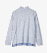 Women Mock Neck Tunic - Blue Colorblock | Hatley Sweaters