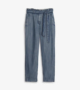 Women Paper Bag Pants - Blue Acid Rinse | Hatley Bottoms