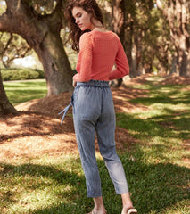 Women Paper Bag Pants - Blue Acid Rinse | Hatley Bottoms