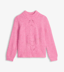 Women Petal Cable Sweater - Raspberry Pink | Hatley Sweaters