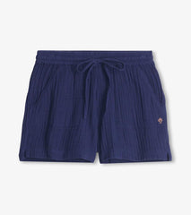 Women Santorini Shorts - Navy Gauze | Hatley Bottoms