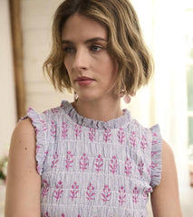 Women Smocked Maxi Dress - Wildflower Seersucker | Hatley Dresses