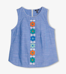 Women Tessa Tank Top - Chambray | Hatley Tops