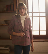 Women Tori Semi-Fitted Blazer - Taupe Check | Hatley Sweaters