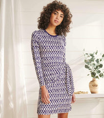 Women Wrap Dress - Geometric Cobblestone | Hatley Dresses
