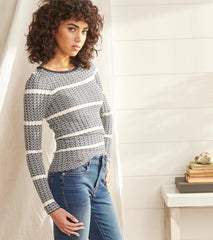 Women Zig Zag Sweater - Maritime | Hatley Tops