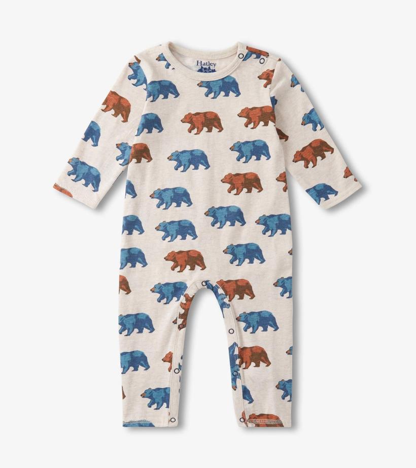 Baby &amp; Toddler Baby Boys Bluestone Bears Long Sleeve Romper | Hatley Rompers