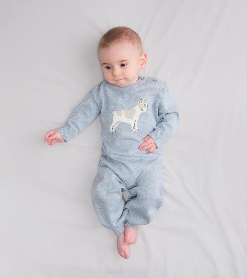 Baby &amp; Toddler Baby Boys Little Bulldog Sweater Romper | Hatley Sweaters