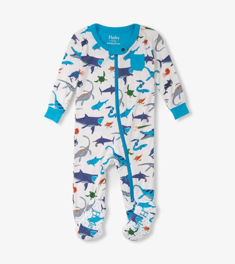 Baby &amp; Toddler Baby Boys Prehistoric Marine Footed Sleeper | Hatley Sleepwear