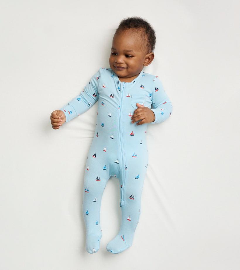 Baby &amp; Toddler Baby Boys Tiny Sailboats Footed Sleeper | Hatley Sleepwear