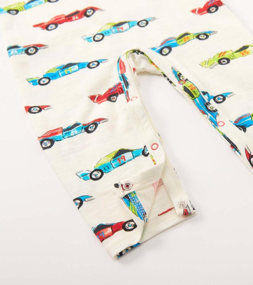 Baby &amp; Toddler Baby Boys Water Colour Racecars Long Sleeve Romper | Hatley Rompers