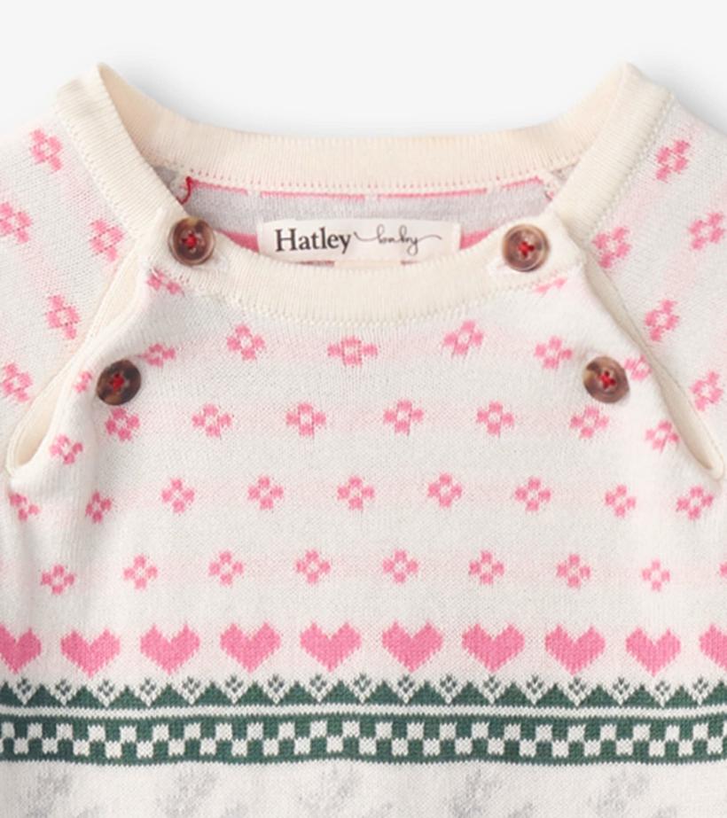 Baby &amp; Toddler Baby Deer Fairisle Sweater Onesie | Hatley Sweaters