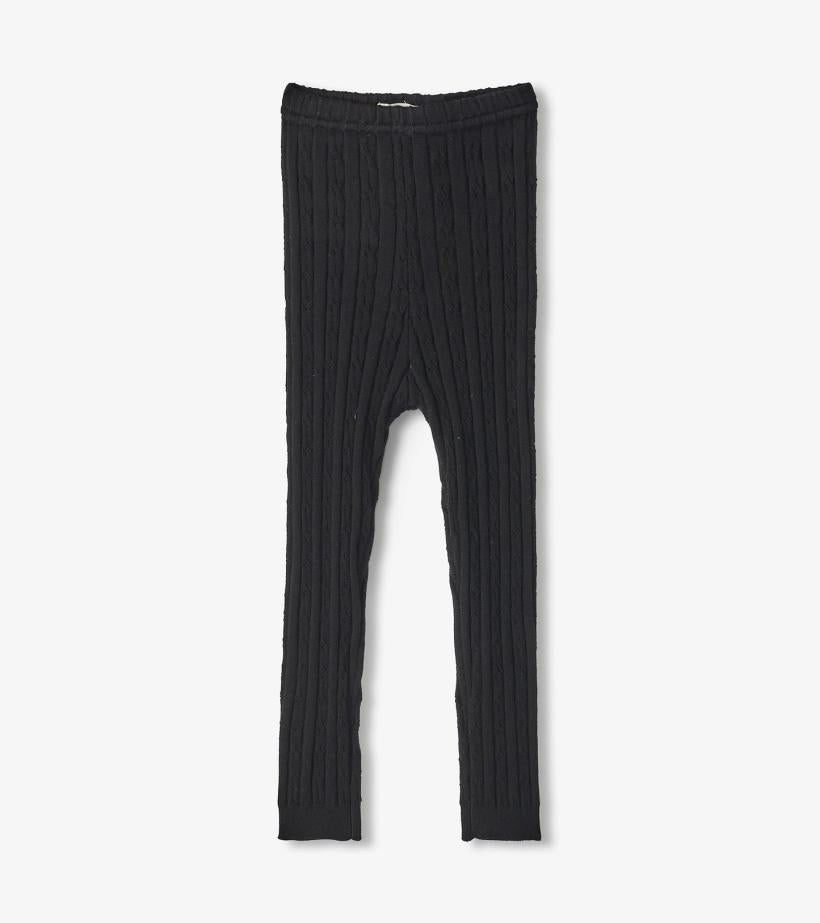 Baby &amp; Toddler Baby Girls Black Cable Knit Leggings | Hatley Bottoms