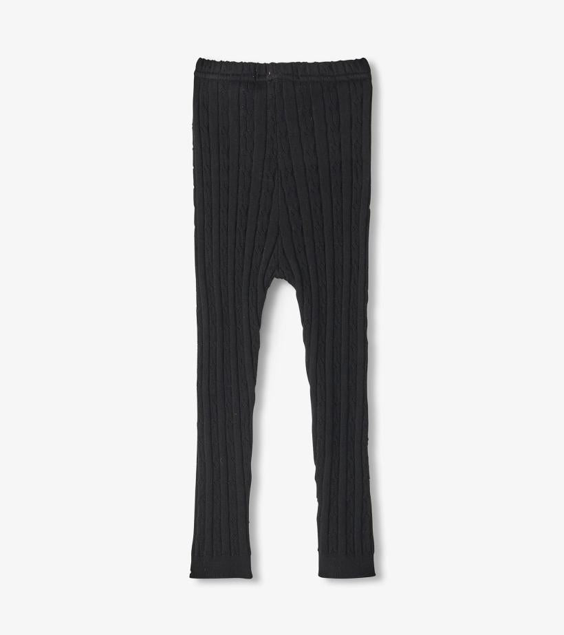 Baby &amp; Toddler Baby Girls Black Cable Knit Leggings | Hatley Bottoms