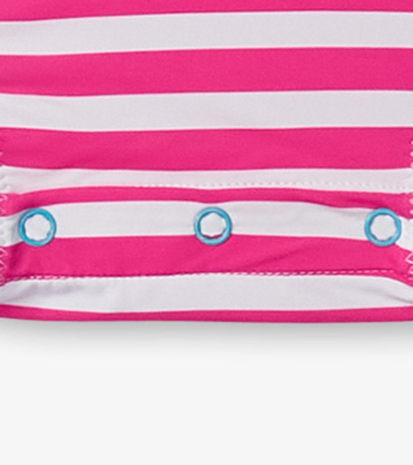 Baby &amp; Toddler Baby Girls Candy Stripes Rashguard Swimsuit | Hatley Swimwear