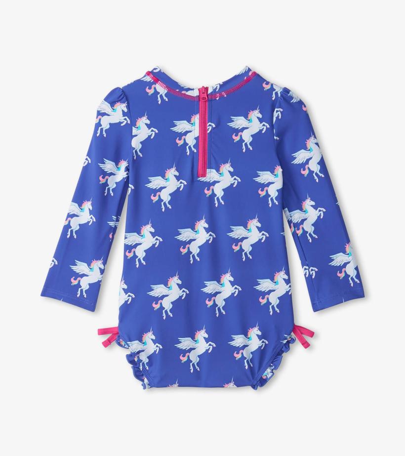 Baby &amp; Toddler Baby Girls Dazzling Unicorn Rashguard Swimsuit | Hatley Swimwear
