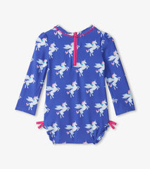 Baby &amp; Toddler Baby Girls Dazzling Unicorn Rashguard Swimsuit | Hatley Swimwear