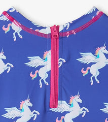 Baby &amp; Toddler Baby Girls Dazzling Unicorn Rashguard Swimsuit | Hatley Swimwear