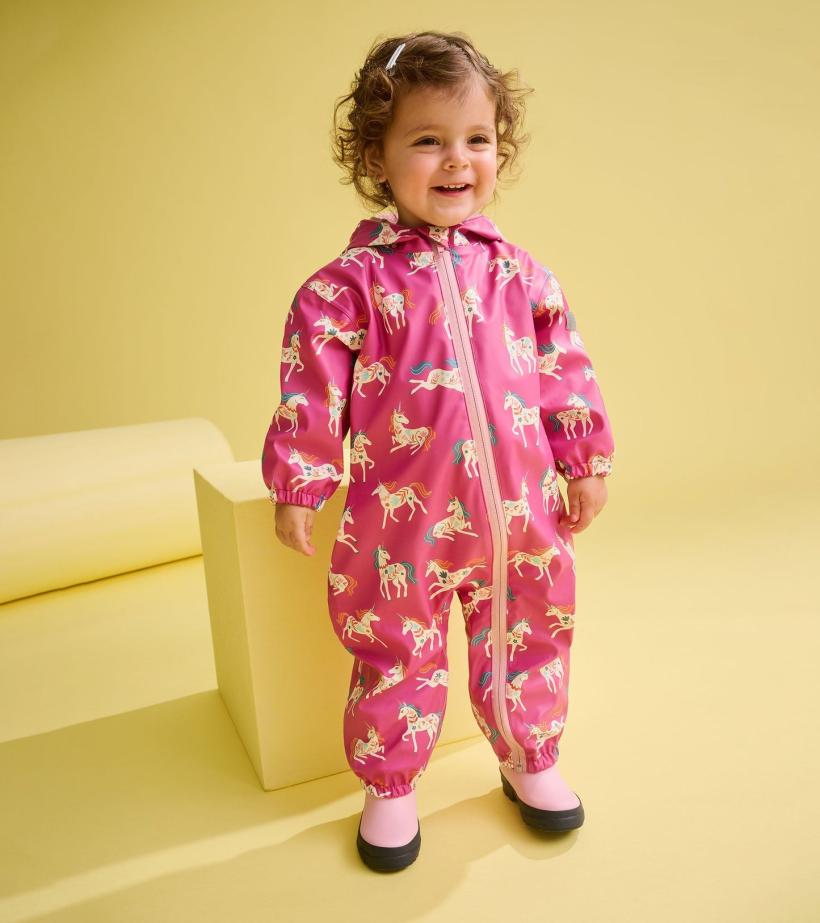 Baby &amp; Toddler Baby Girls Folksy Unicorns Rain Suit | Hatley Rainwear
